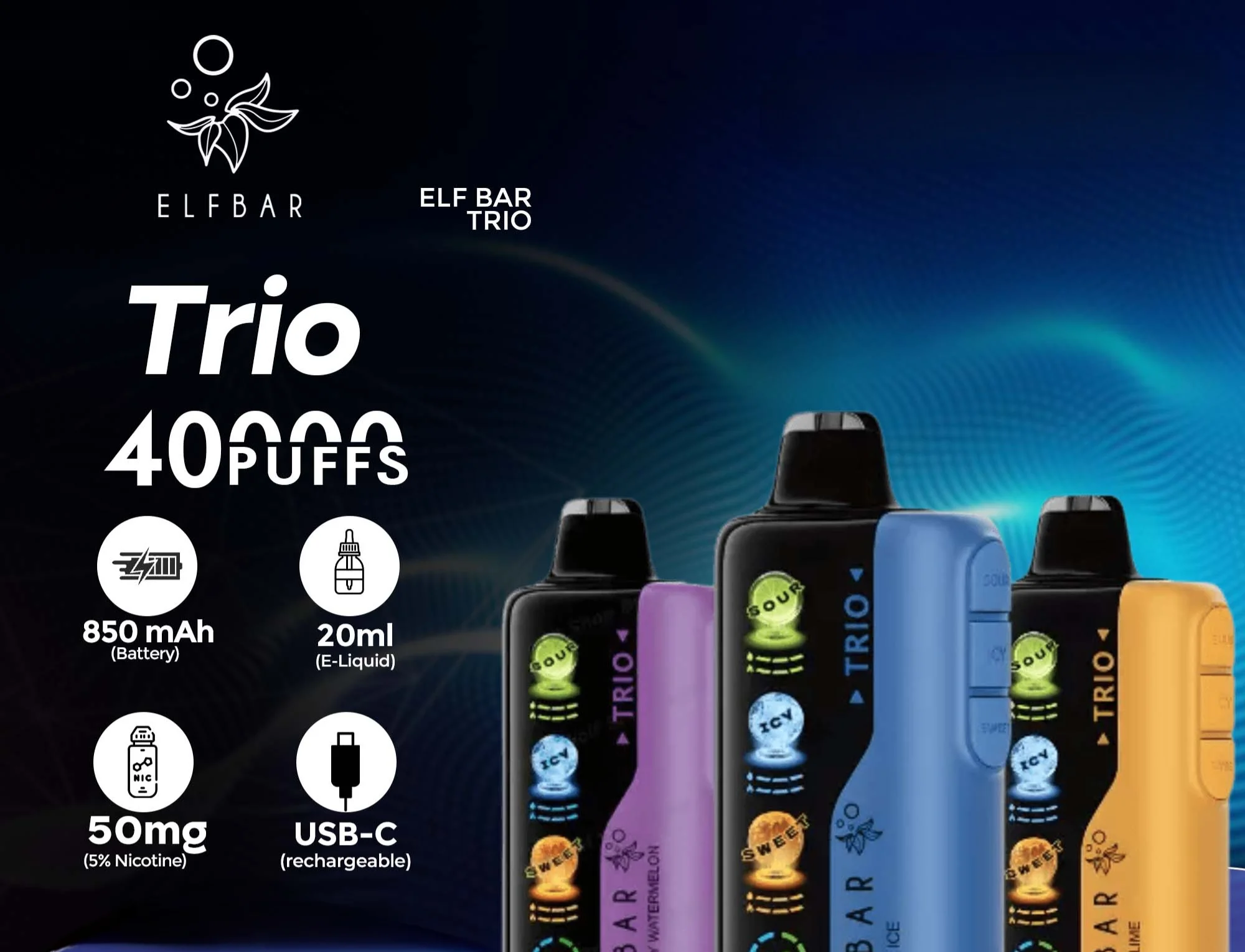 ELFBAR TRIO 40000 puff — изображение 2
